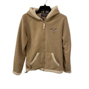 Women's Extreme Land Polar Trekking Long Sleeve Fleece Jacket. Tan. Medium.